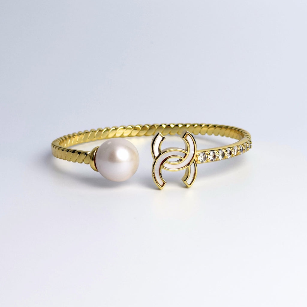Edison Pearl 18K Gold Coated Bangle