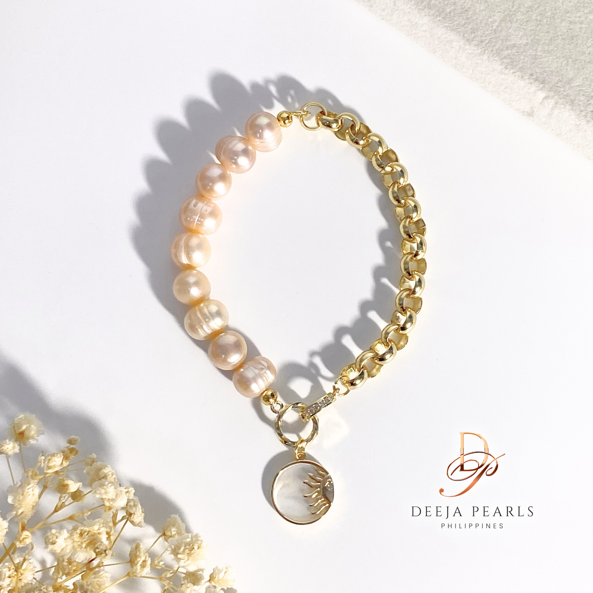 DPB151 • Freshwater Pearl Bracelet in Tauco Chain