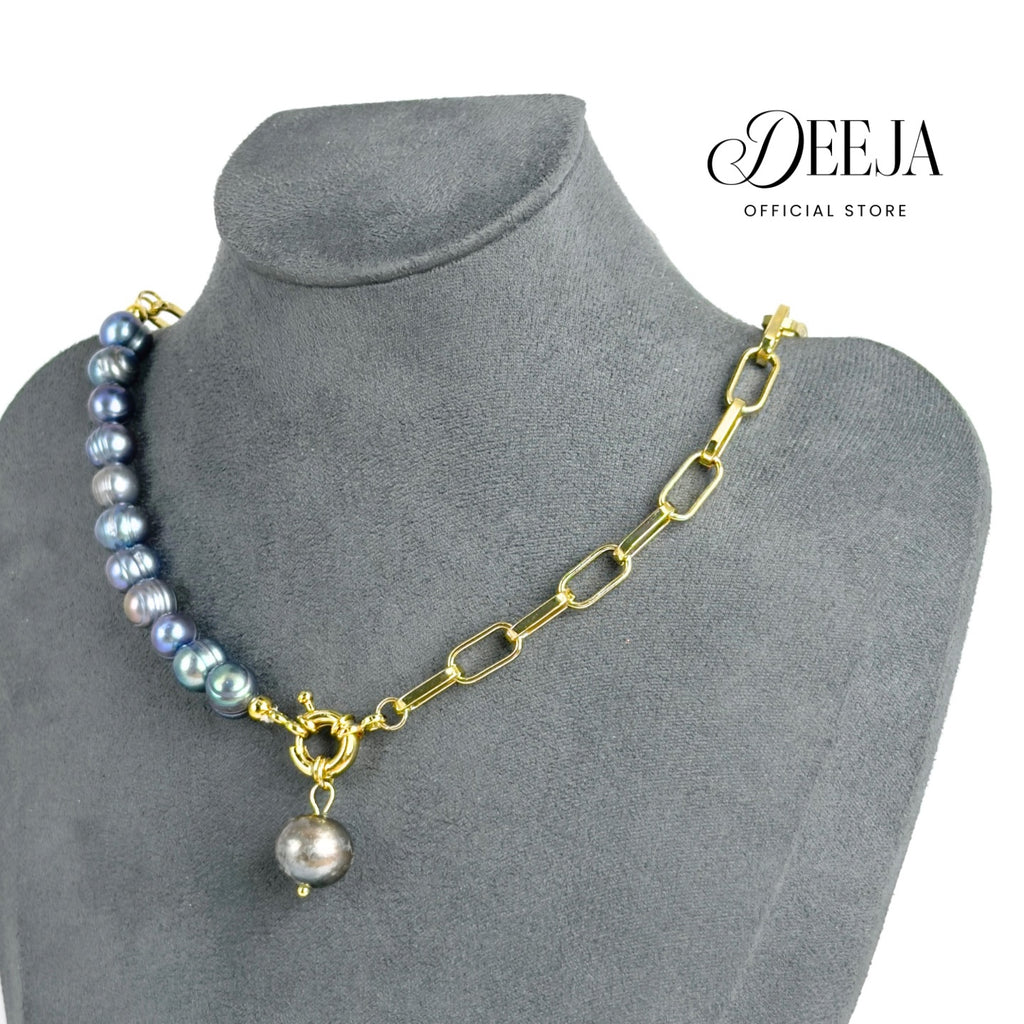 Deeja • Tahitian Freshwater Pearl Paper Clip Necklace FPN10265