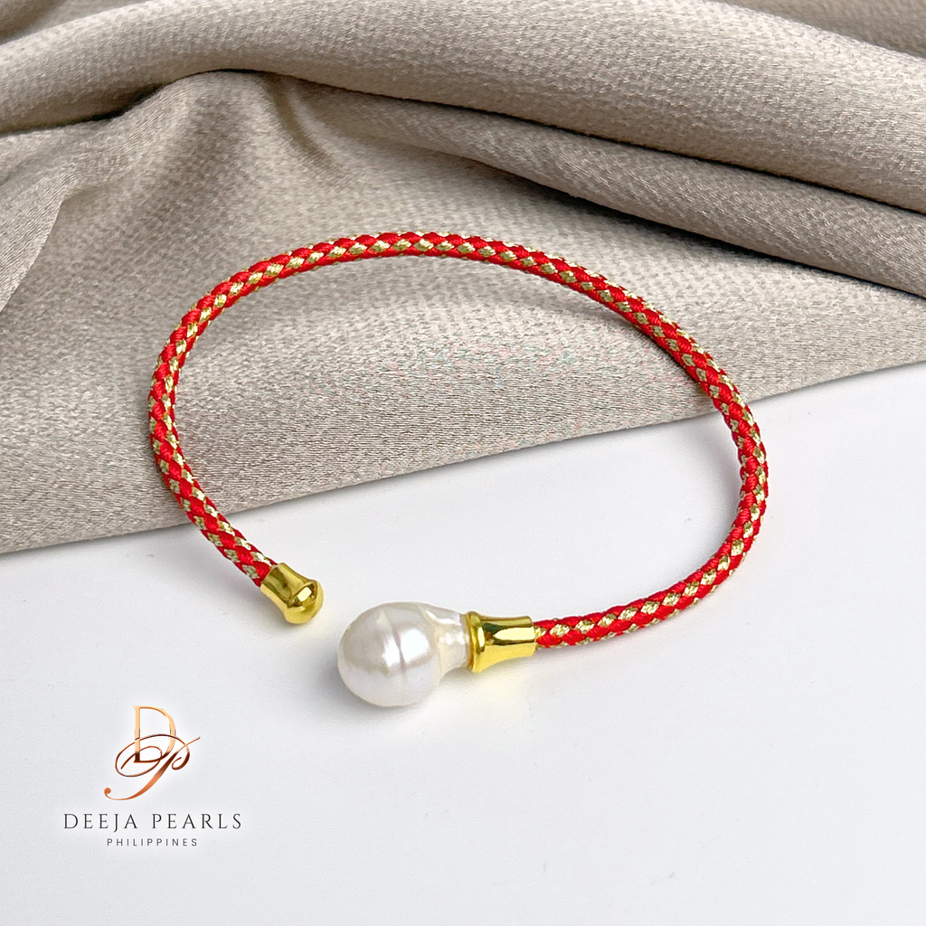 DPB138 • Baroque Freshwater Pearl Sporty String Bangle