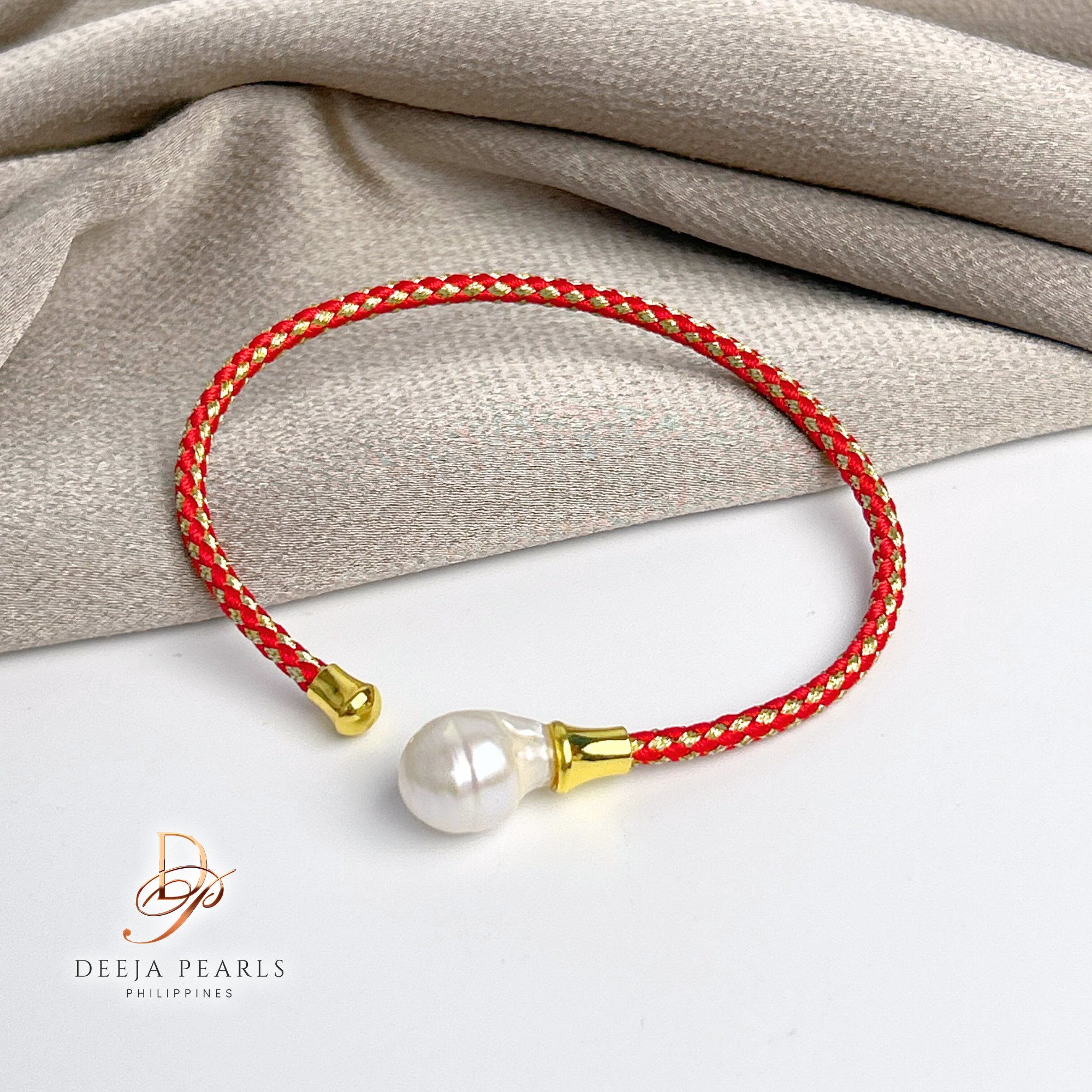 DPB138 • Baroque Freshwater Pearl Sporty String Bangle