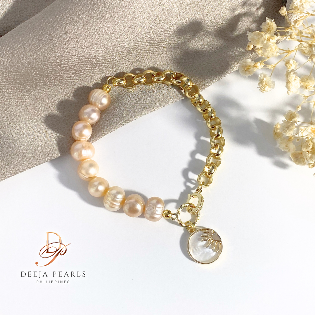 DPB151 • Freshwater Pearl Bracelet in Tauco Chain