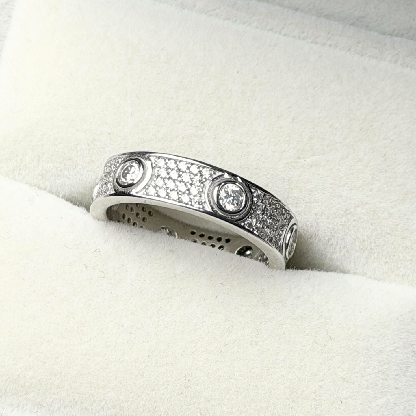 Moissanite 0.03ct Full Eternity Ring | DMR001