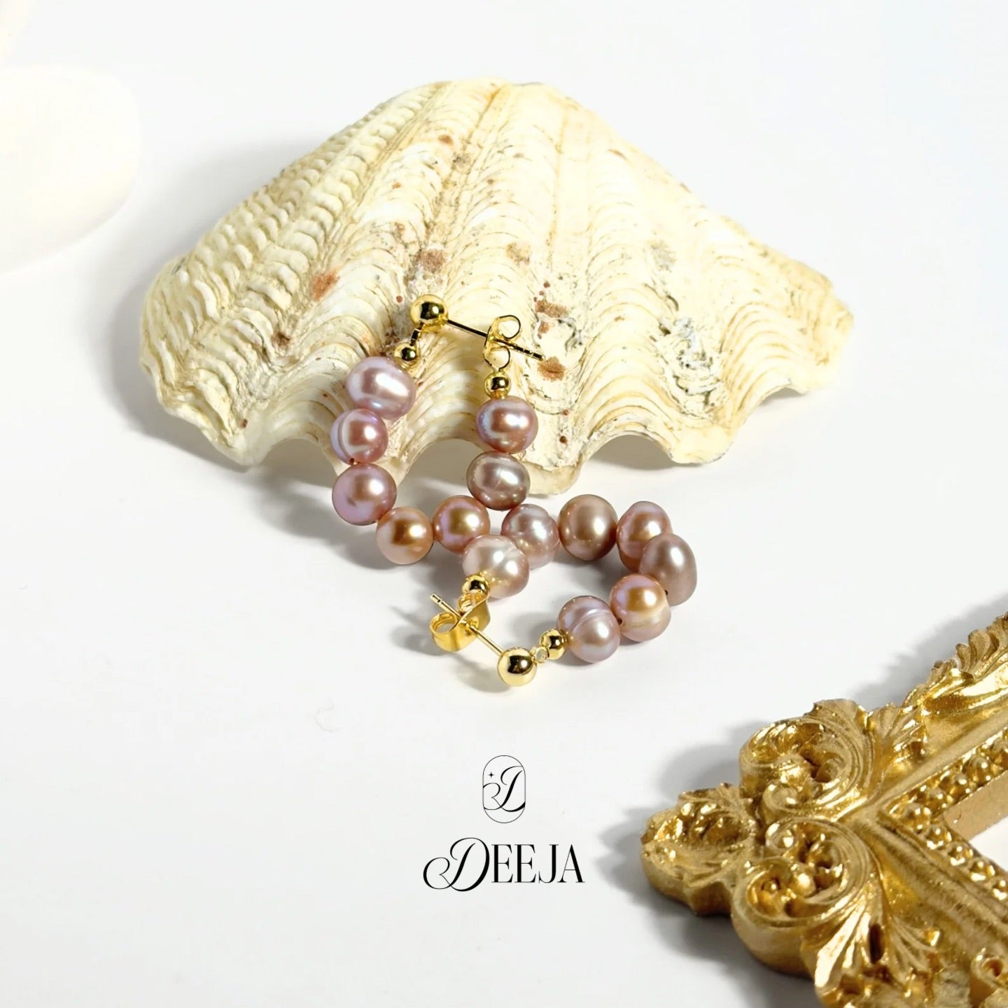 Freshwater Pearl Loop Earrings • FWE33