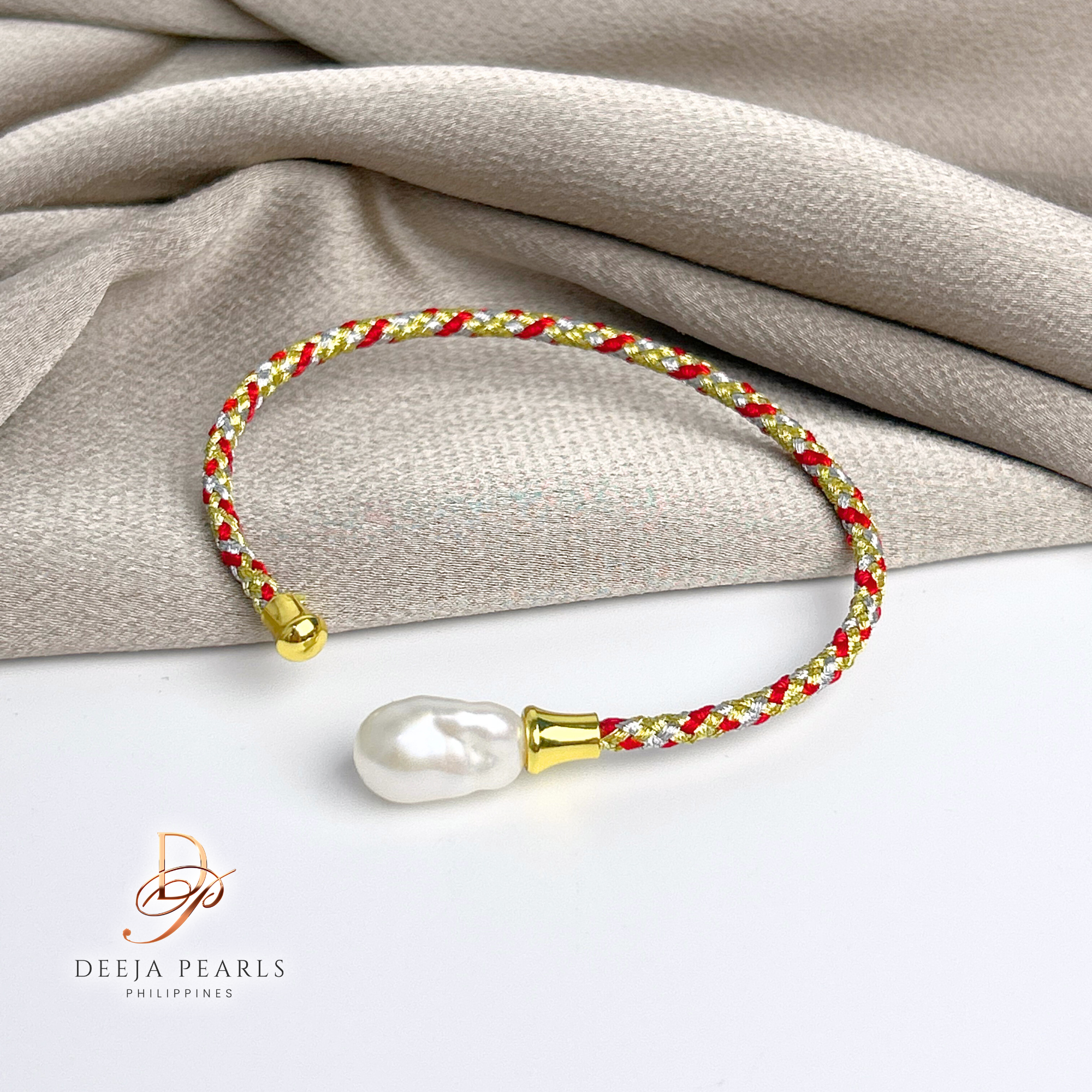 DPB138 • Baroque Freshwater Pearl Sporty String Bangle