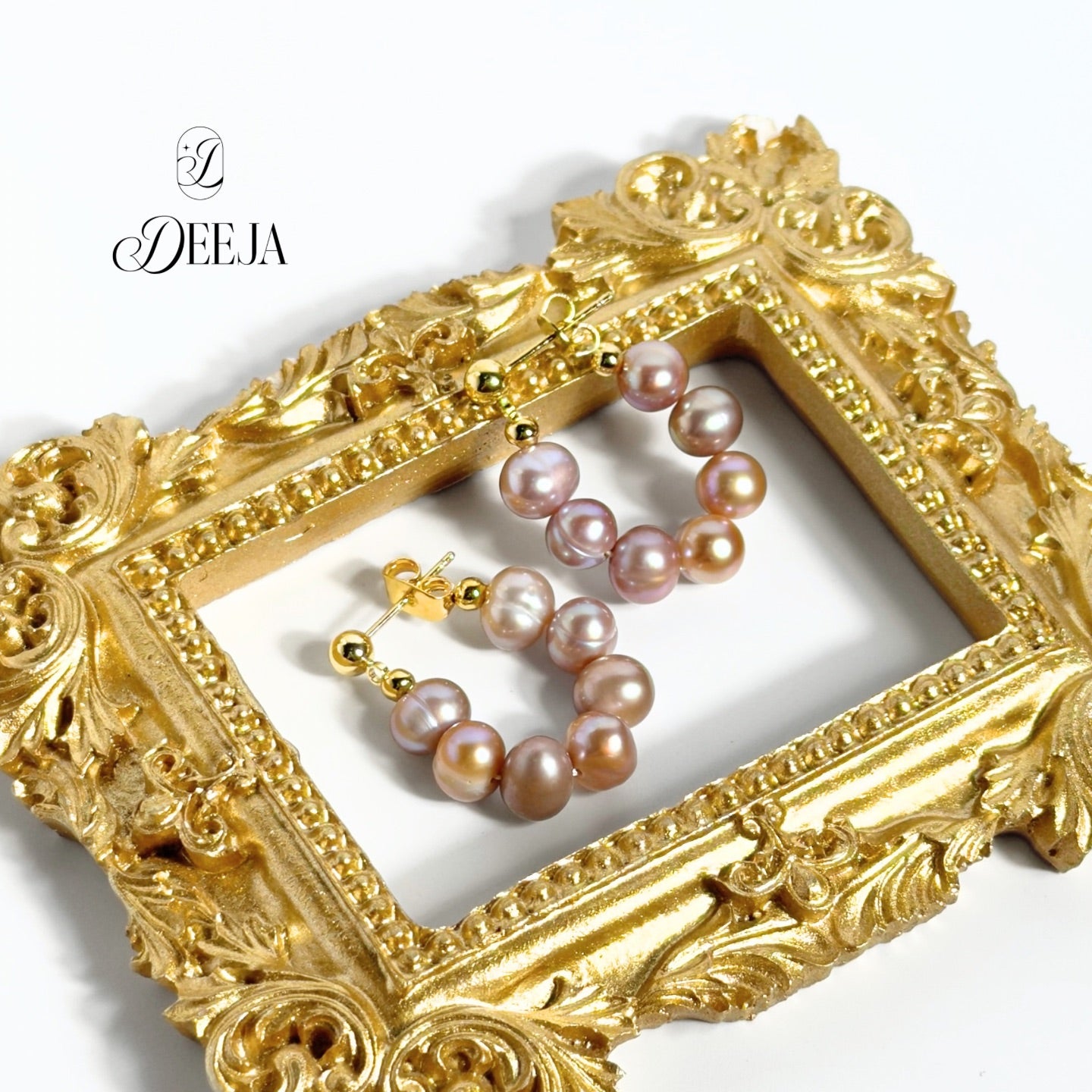 Freshwater Pearl Loop Earrings • FWE33