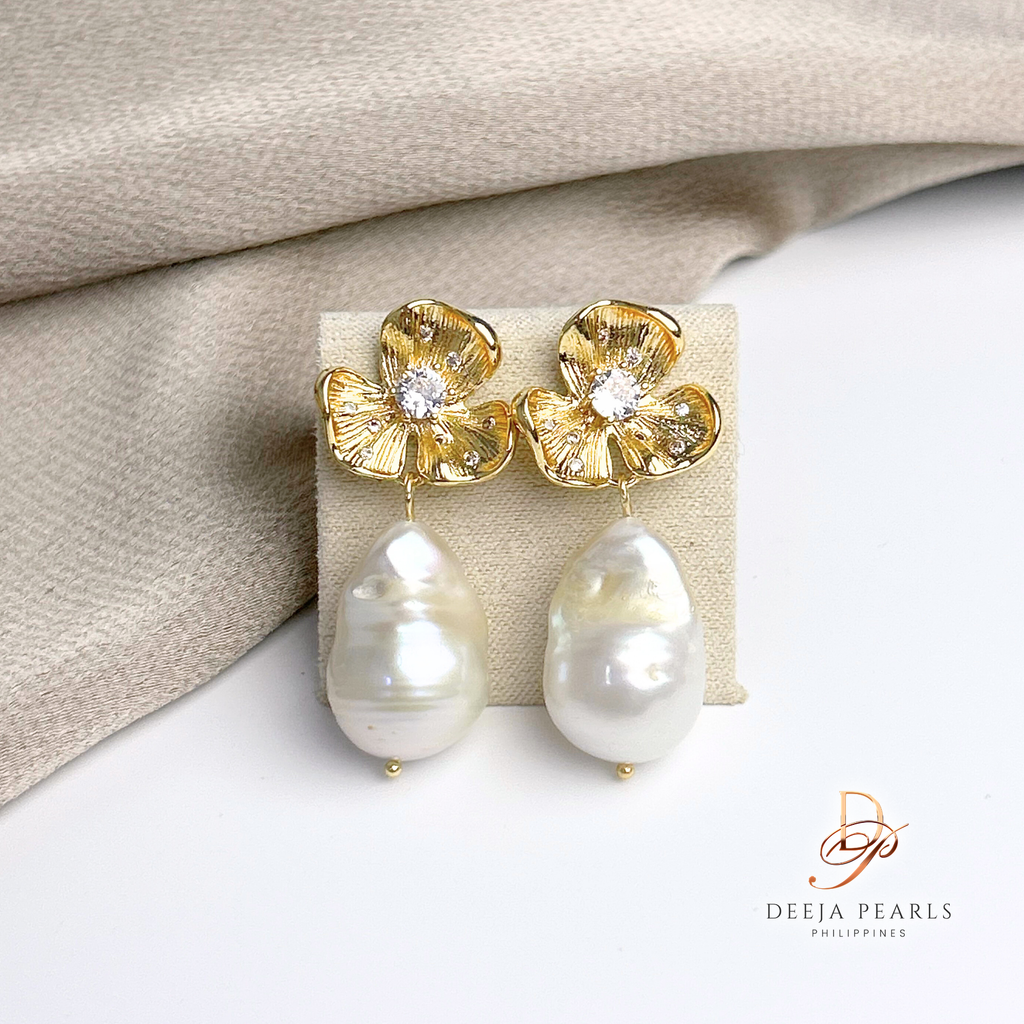 DPE119 • Baroque Freshwater Pearl Dangle Earrings