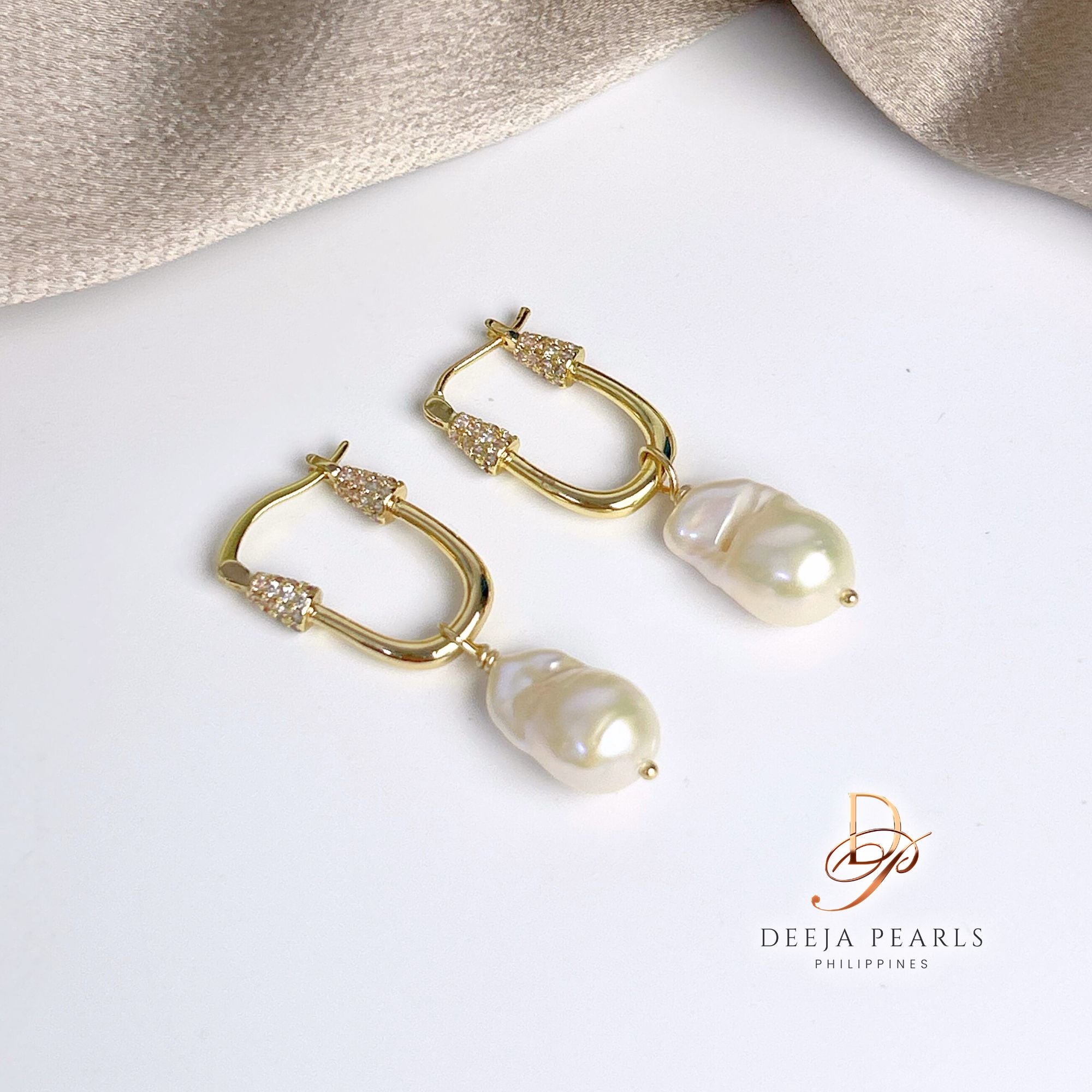 DPE124 • Baroque Freshwater Pearl Dangling Earrings