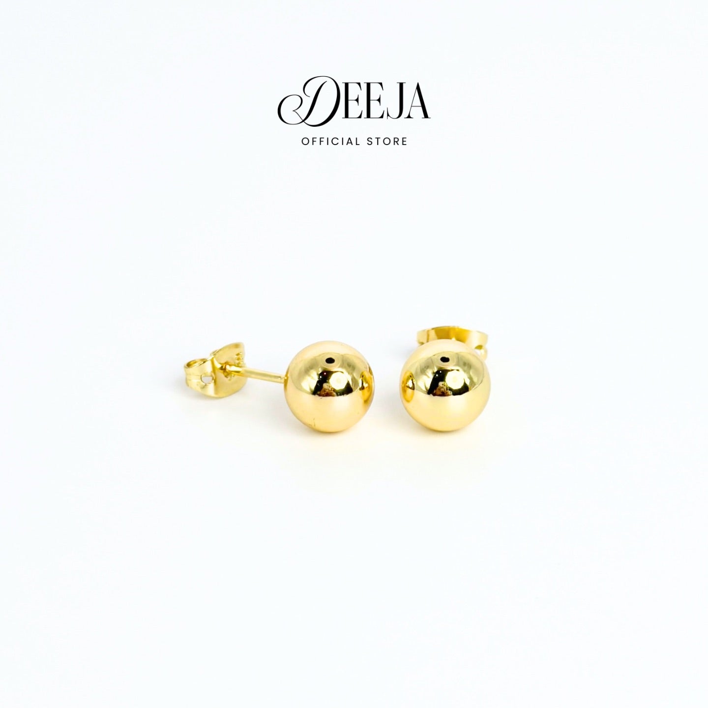 Deeja • Ball Stud Earrings 18K Gold Coated XN10750