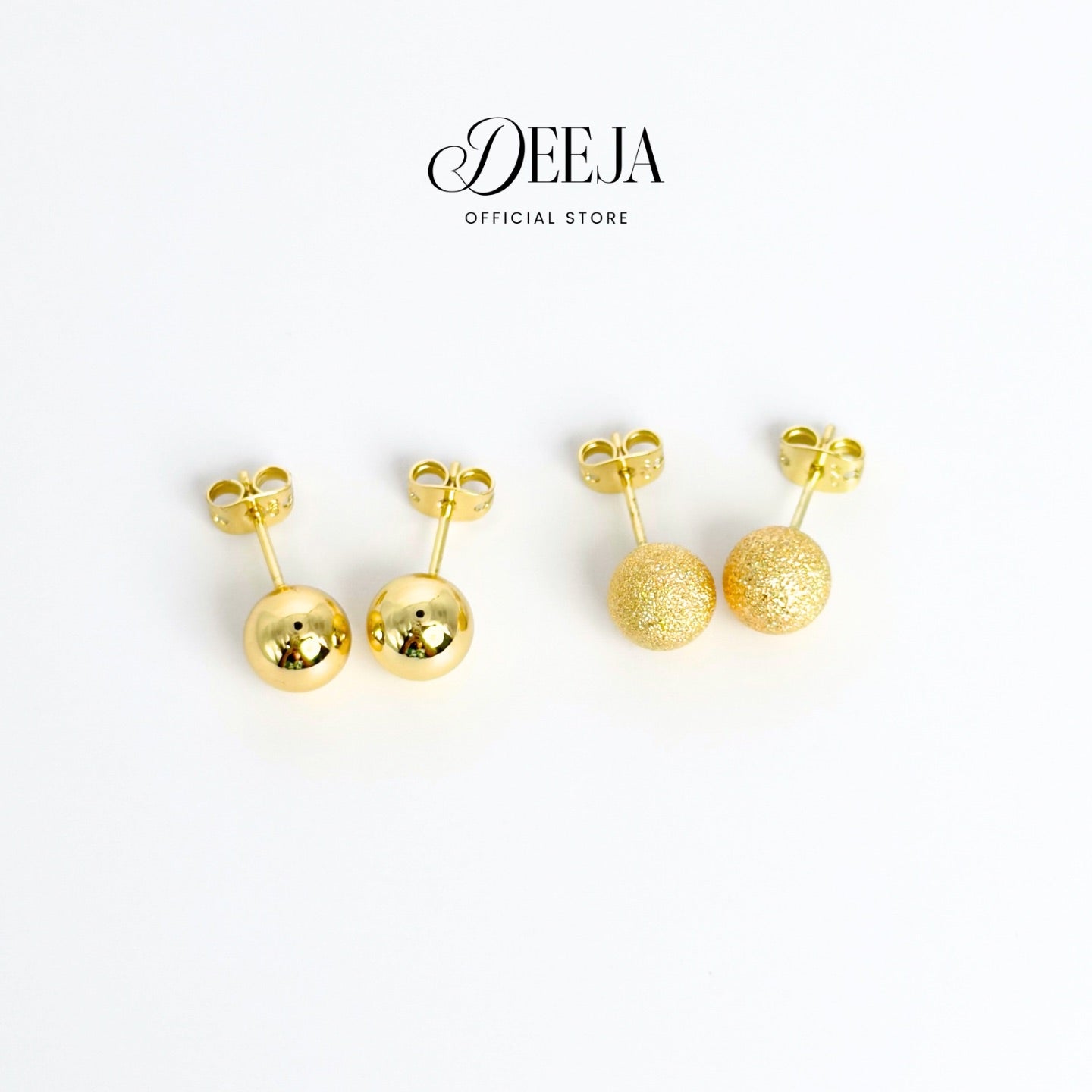 Deeja • Ball Stud Earrings 18K Gold Coated XN10750
