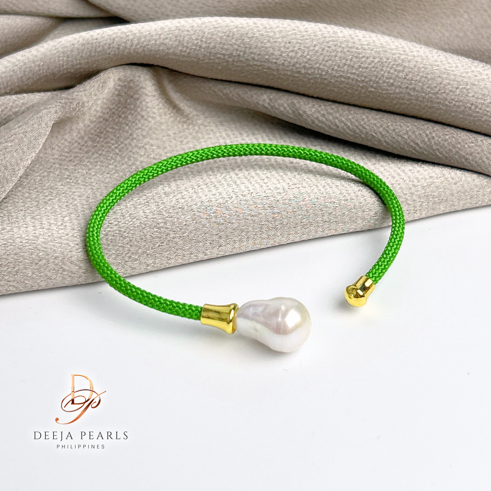 DPB138 • Baroque Freshwater Pearl Sporty String Bangle