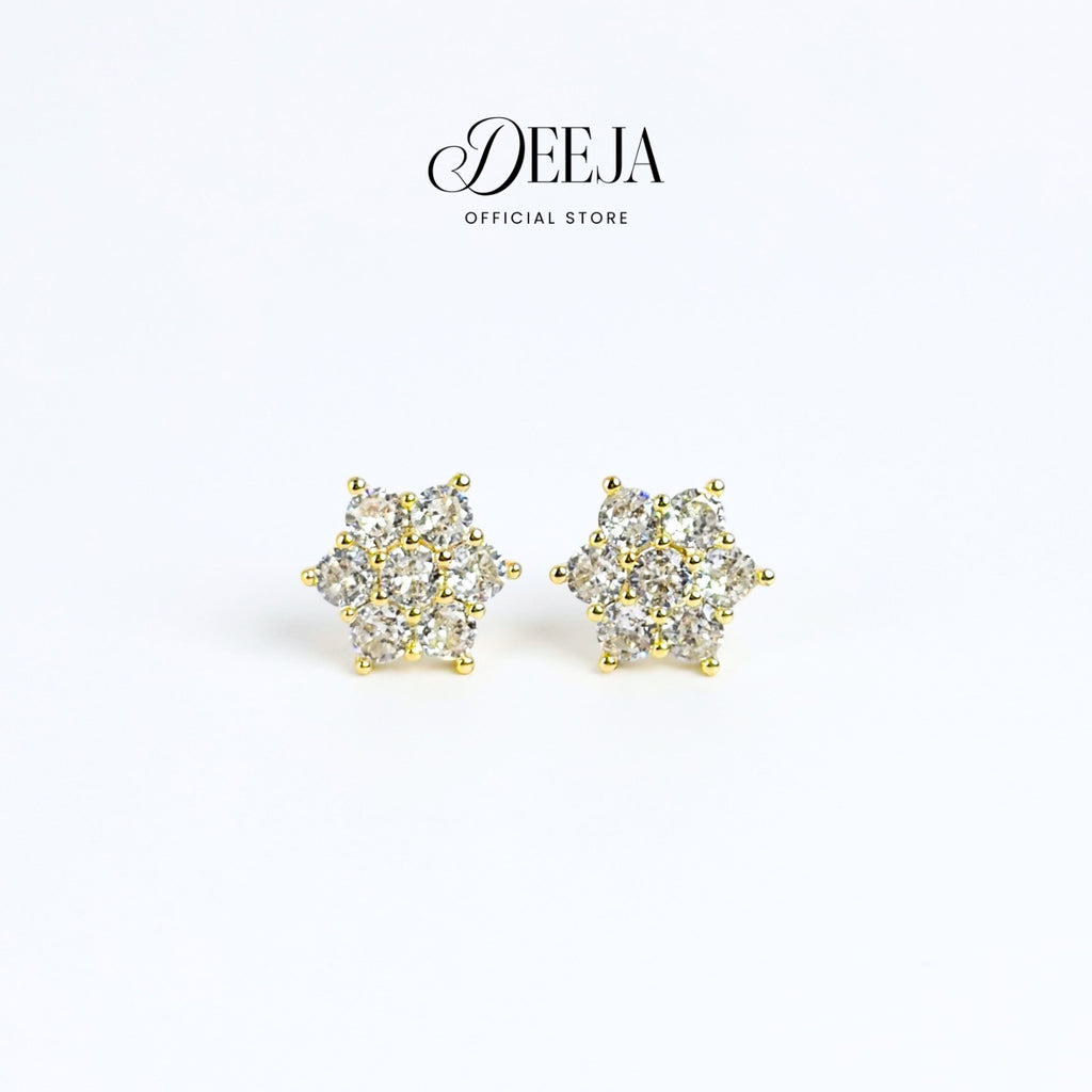 Deeja • Rositas Swiss Diamond Stud Earrings 18K Gold Coated XN10750