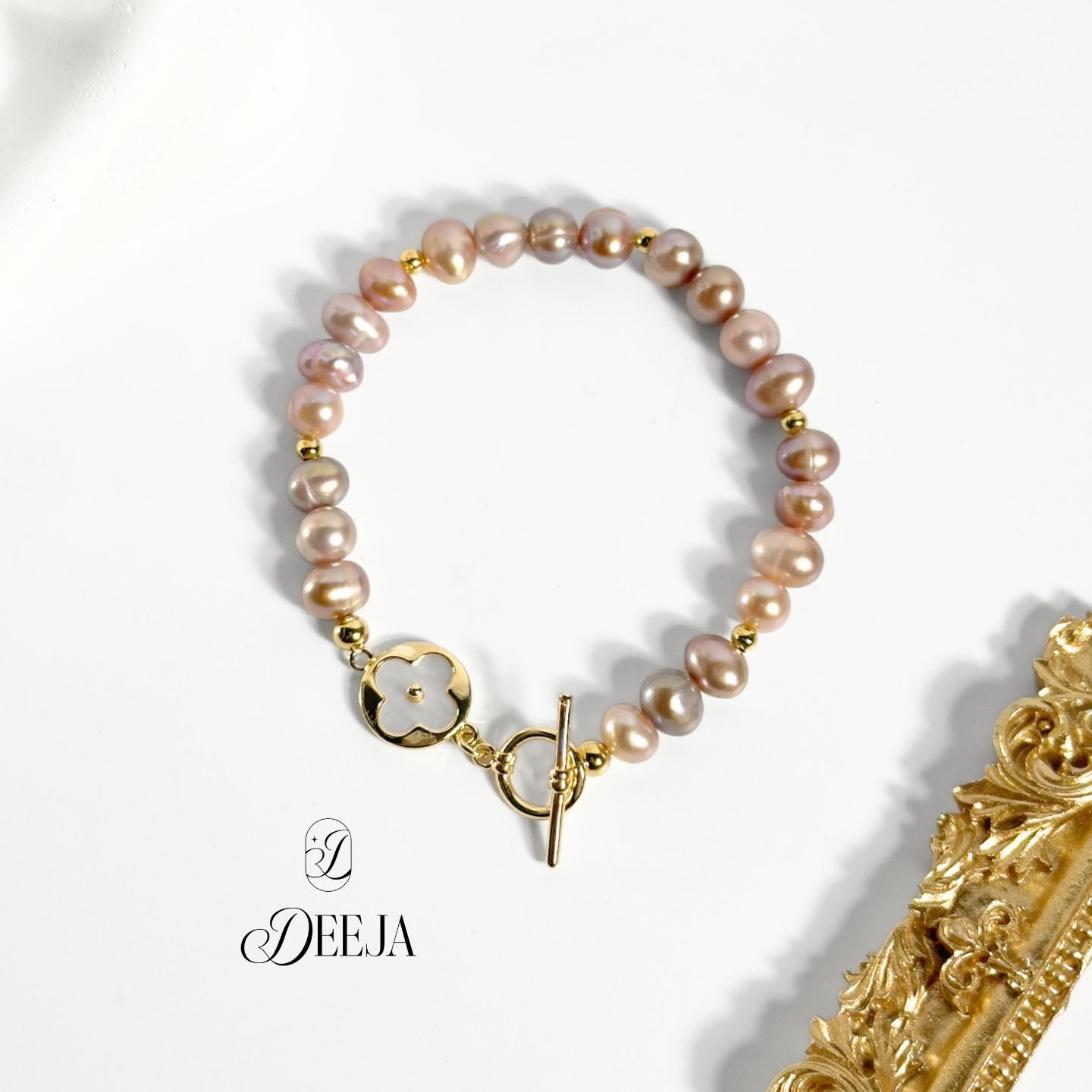 Lilac | Freshwater Pearl Bracelet • FWB07