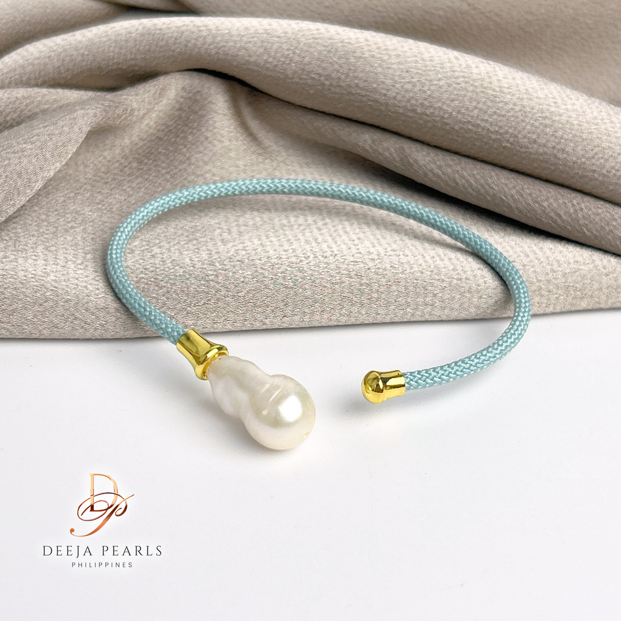 DPB138 • Baroque Freshwater Pearl Sporty String Bangle