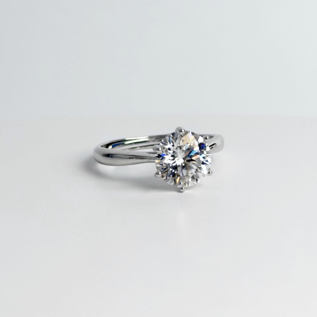 Moissanite 2ct Classic Solitaire Ring