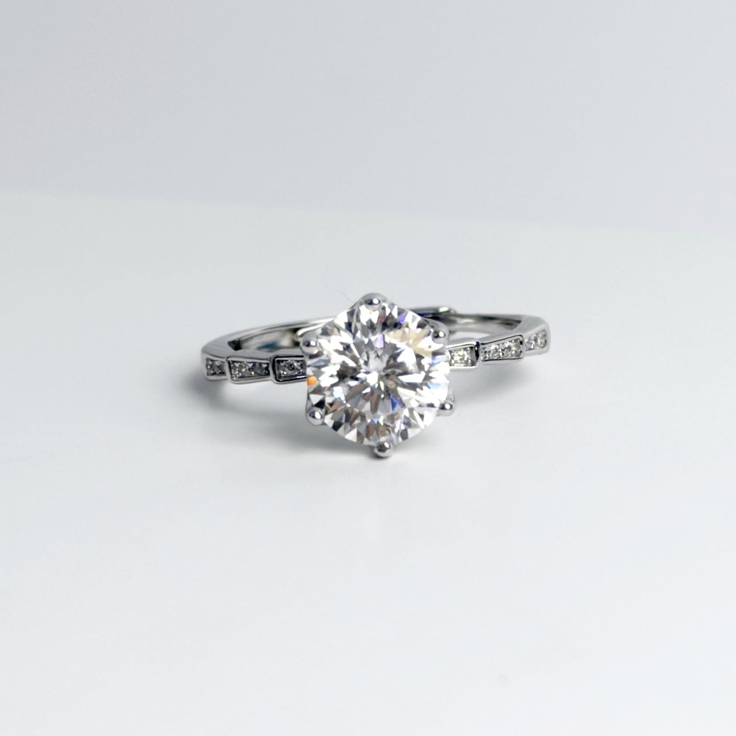 Moissanite 2ct Serpenti Solitaire Ring