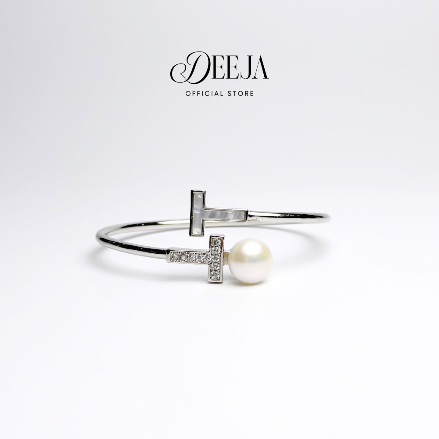 Deeja • Talia Edison Freshwater Pearl Open Bangle FBA10200
