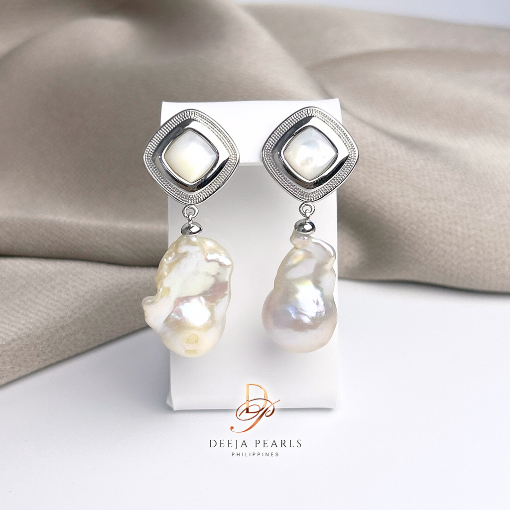 DPE153 • Baroque Freshwater Pearl Dangle Earrings