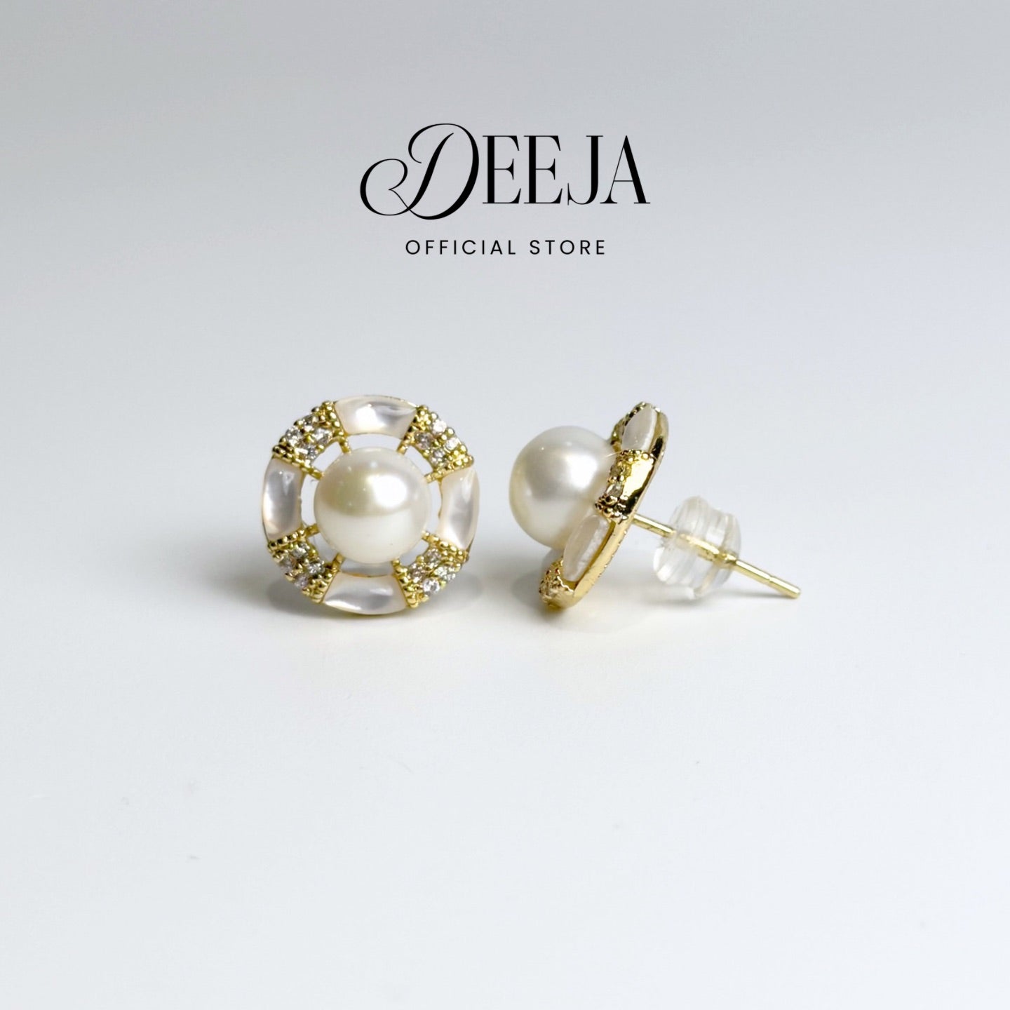 Deeja • FRESHWATER PEARL Set of Necklace, Earrings and Ring FPS100315