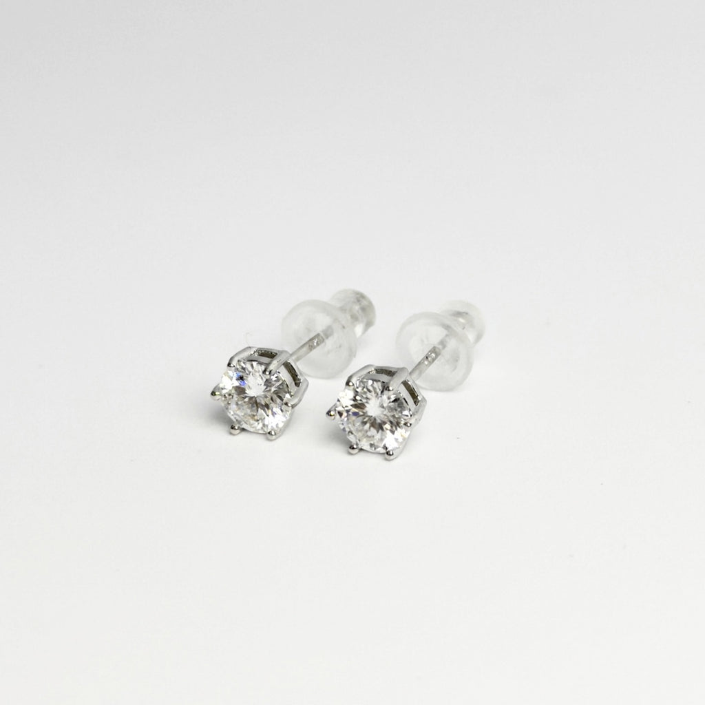 Moissanite 0.5ct Solitare Stud Earrings