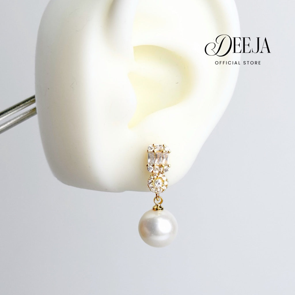 Deeja • Illusion Dangling Earrings Freshwater Pearl FPE10135