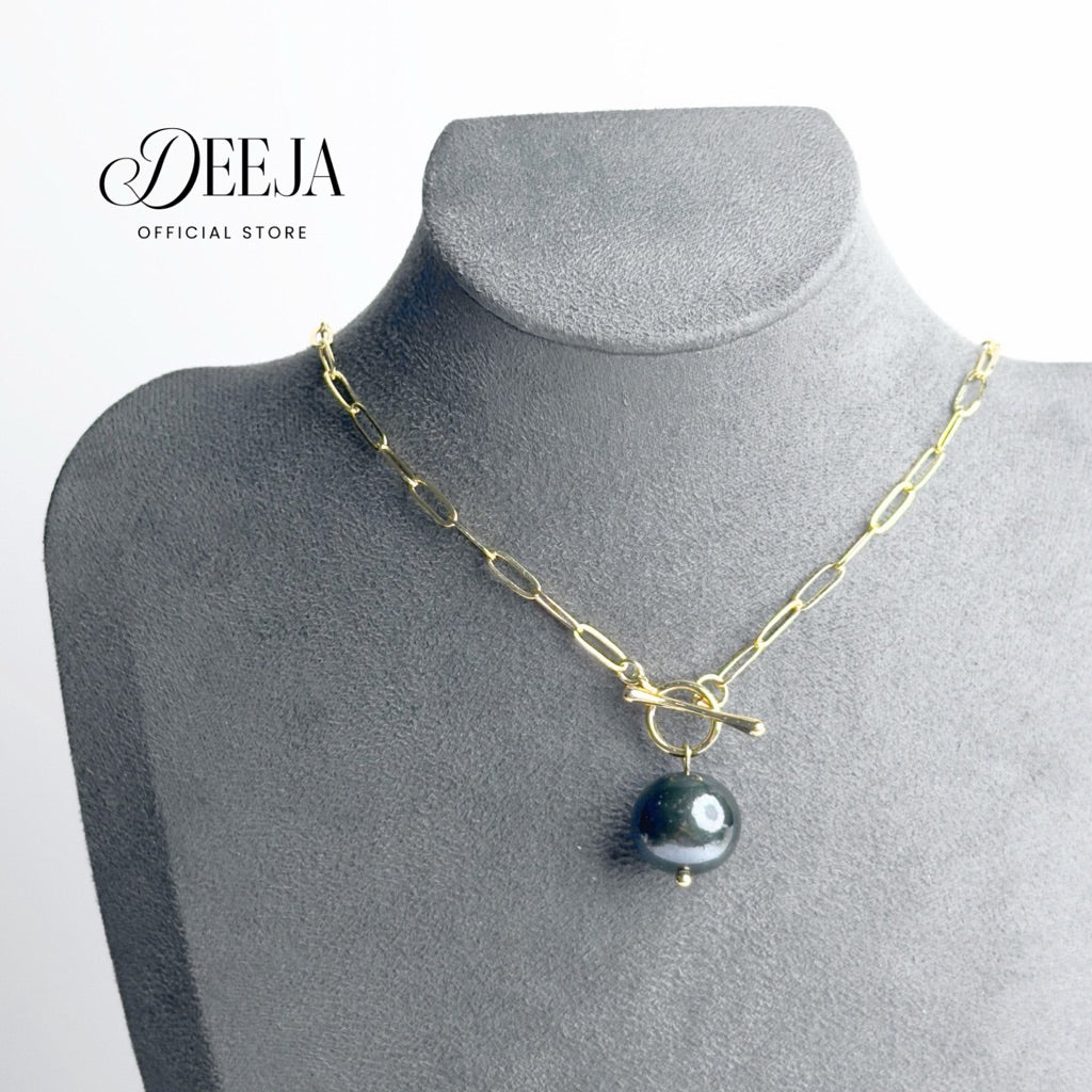 Deeja • Tahitian Edison Pearl Paper Clip Necklace FPN10180