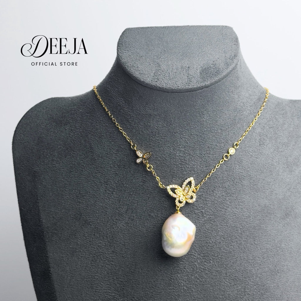 Deeja • Baroque Butterfly Necklace Freshwater Pearl FPN10310