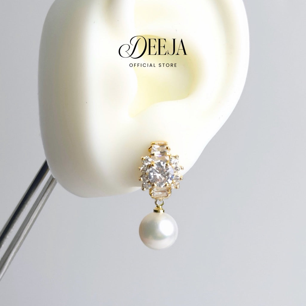 Deeja • Cluster Dangling Earrings Freshwater Pearl FPE10150