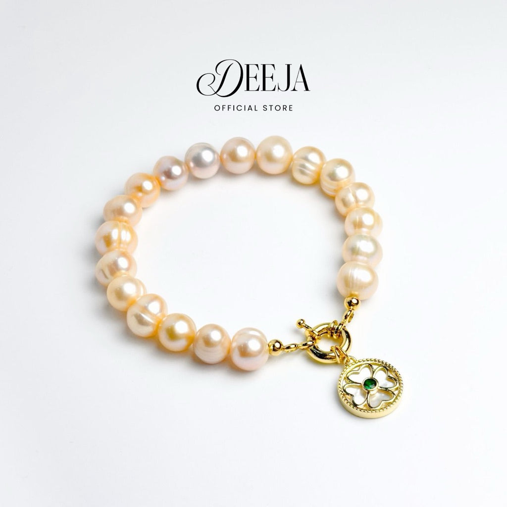 Deeja • Bea Salmon Pink Freshwater Pearl Bracelet FPB10220