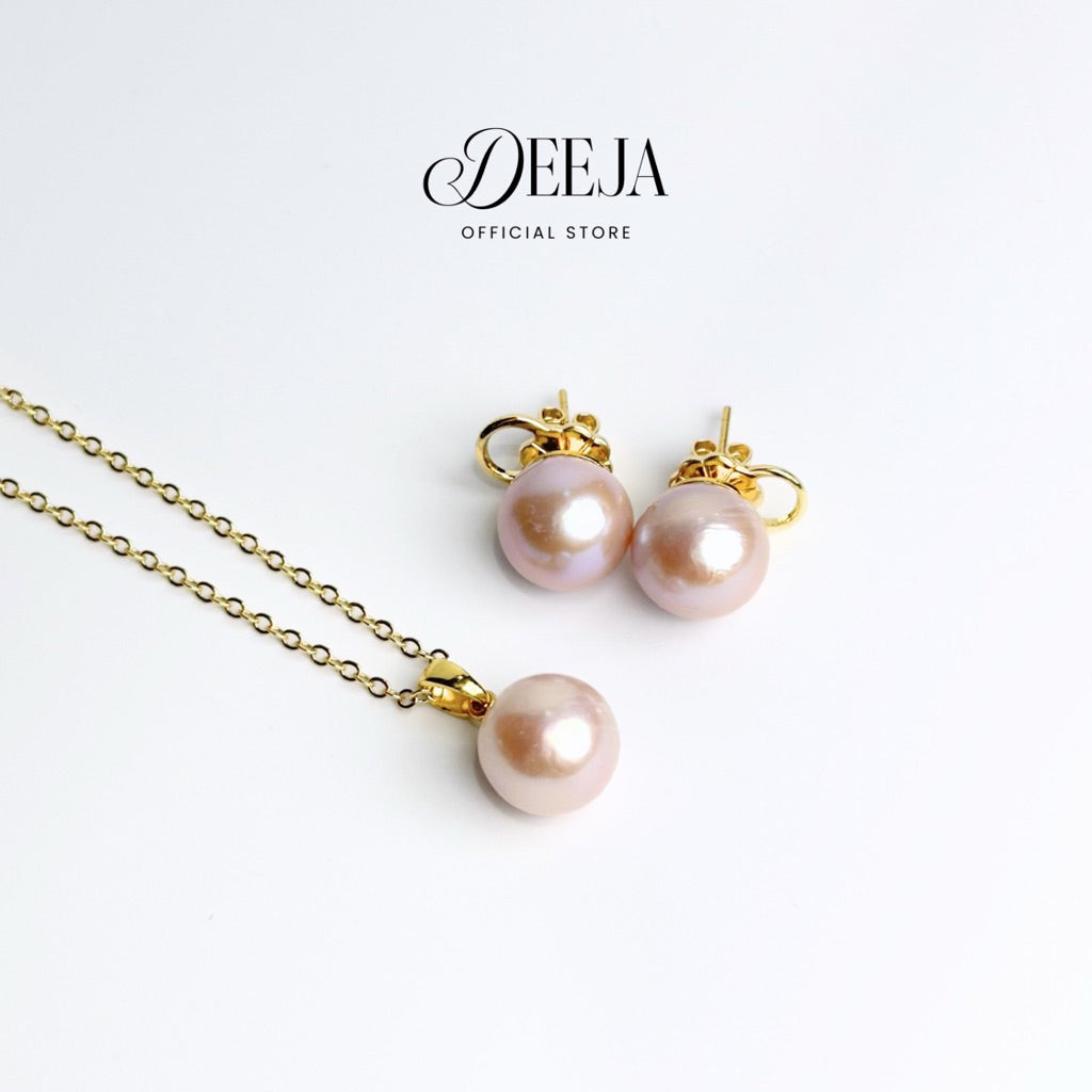 Deeja • EDISON PEARL Set of Necklace and Earrings FPS100820