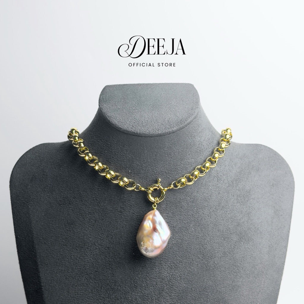 Deeja • Baroque Freshwater Pearl Tauco Necklace FPN10235