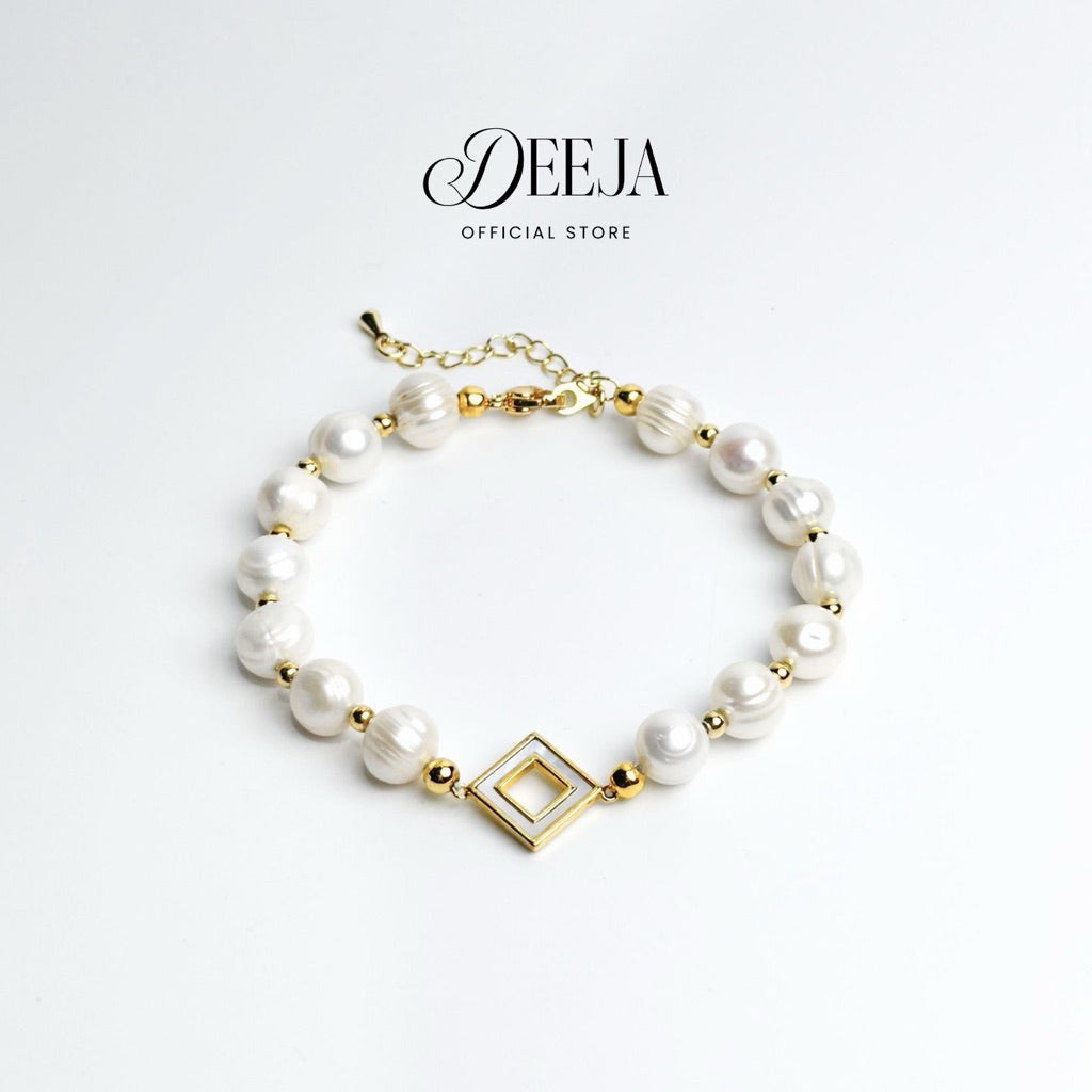 Deeja • Diamond MOP Freshwater Pearl Bracelet FPB10165