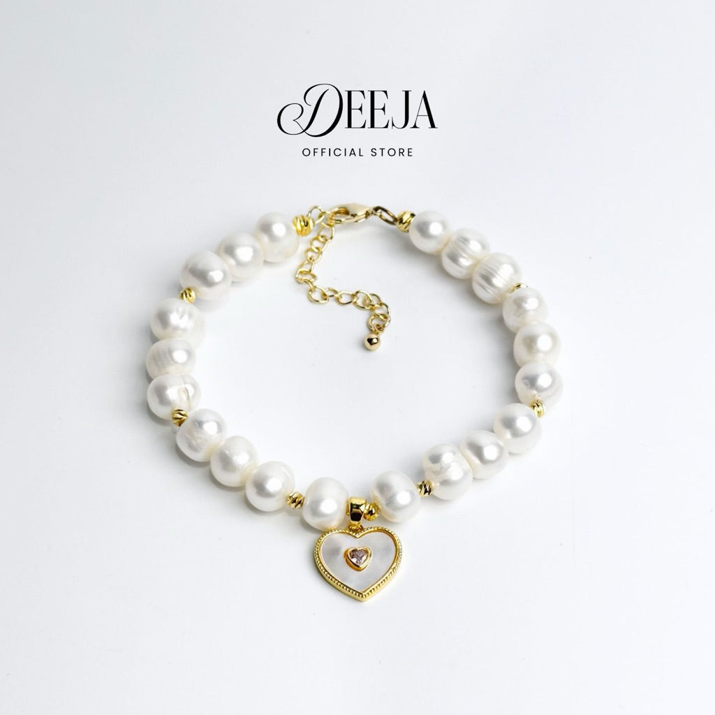 Deeja • Heart MOP Freshwater Pearl Bracelet FPB10215