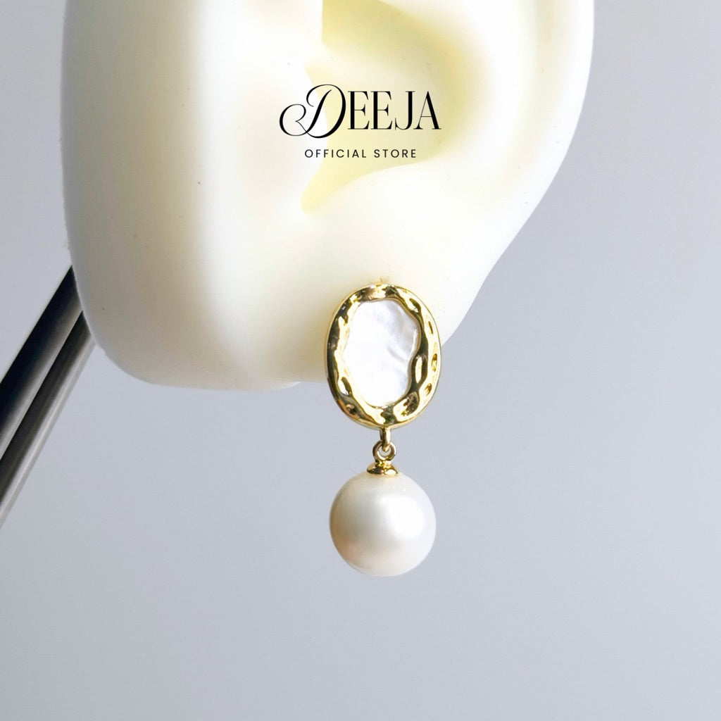 Deeja • Shell Dangling Earrings Freshwater Pearl FPE10143